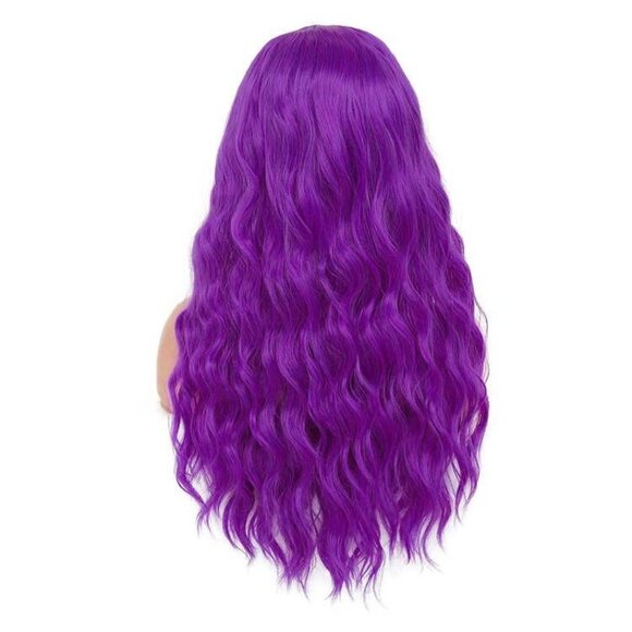 Middle Part Purple Wavy Wig - Picture 5 of 5